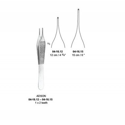 ADSON, 1x2 teeth Tissue Forceps